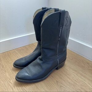 Durango TR760 Black Leather Western Work Boots Slip Oil Resistant Men’s 10